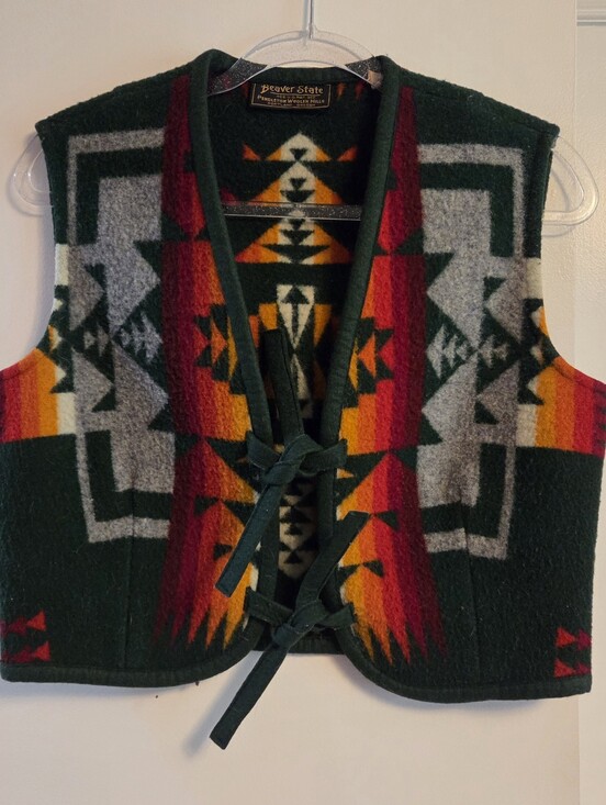 Pendleton Sweaters - PENDLETON BEAVER STATE Vintage Wool Blanket Vest Made In Usa Small/Medium